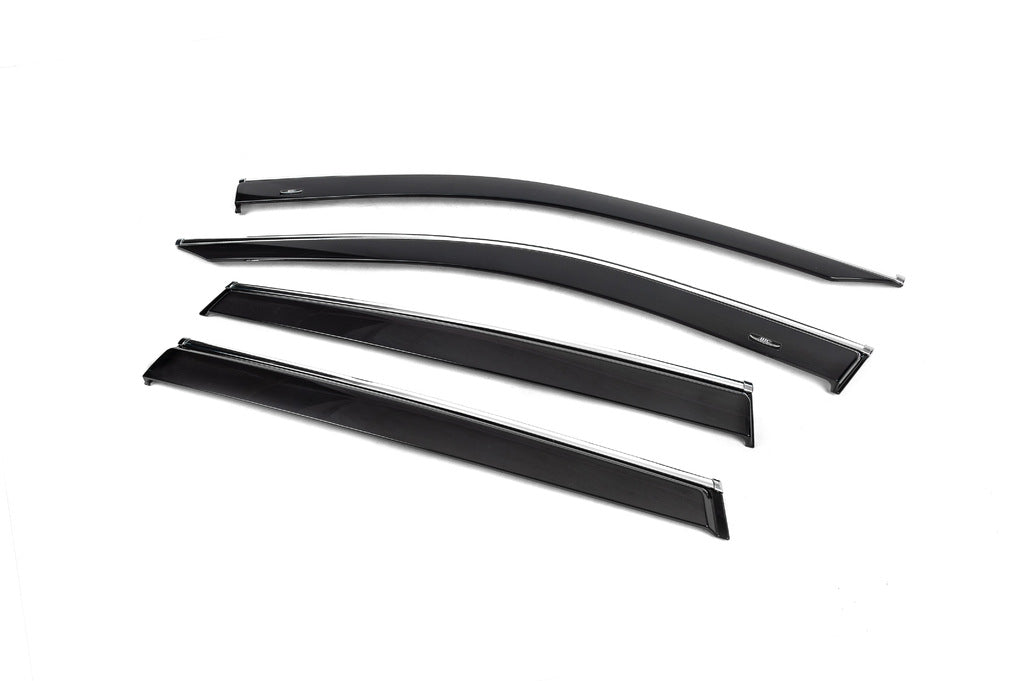 Window deflectors with chrome trim (4 pcs, HIC) for Toyota Rav 4 2019- - image 4