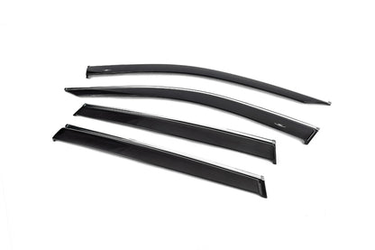 Window deflectors with chrome trim (4 pcs, HIC) for Toyota Rav 4 2019- - image 4