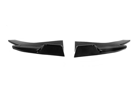 Universal Flap rear bumper covers type-D (2 pcs, gloss black, ABS plastic) - image 1