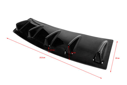 Universal rear diffuser type-E (gloss black, ABS plastic) - image 4