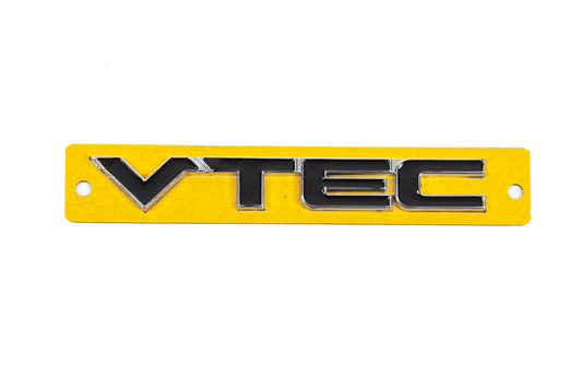 VTEC black emblem with chrome (110mm x 15mm) for Honda - image 1