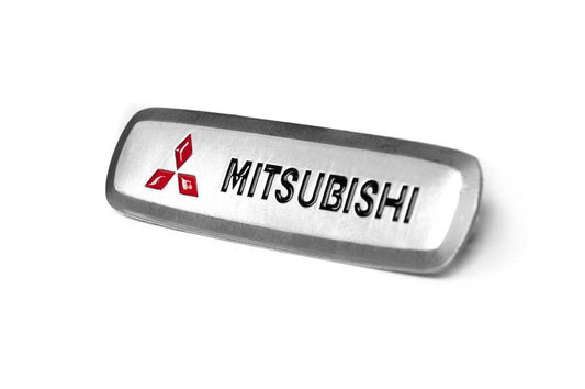 Aluminum nameplate for mats (1pc) for Mitsubishi - Reelken Auto