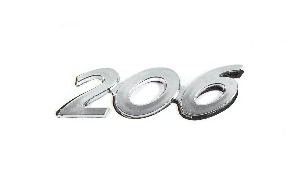 Inscription 206 (90mm by 25mm) for Peugeot 206 - Reelken Auto