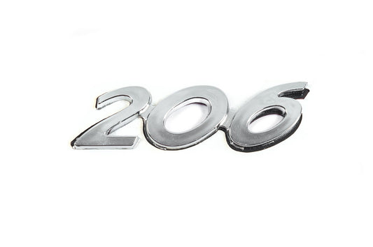 Badge 206 (90mm x 25mm) for Peugeot 206 1998-2024 - image 1