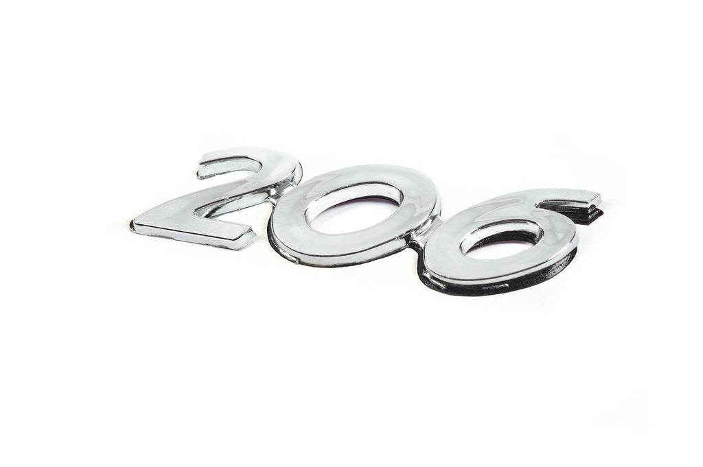 Inscription 206 (90mm by 25mm) for Peugeot 206 - Reelken Auto