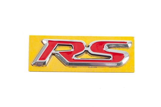 Letter RS red with chrome (95mm by 25mm) for Honda - Reelken Auto