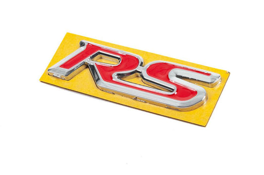 Letter RS red with chrome (95mm by 25mm) for Honda - Reelken Auto