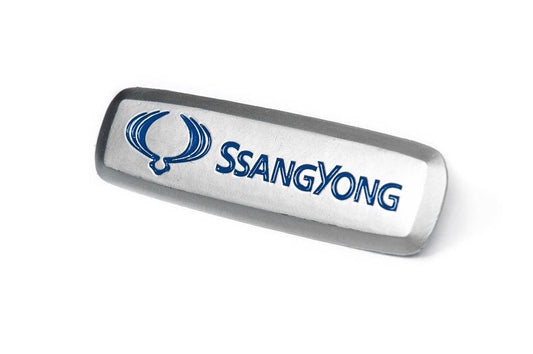 Aluminum nameplate for mats (1pc) for SsangYong - Reelken Auto
