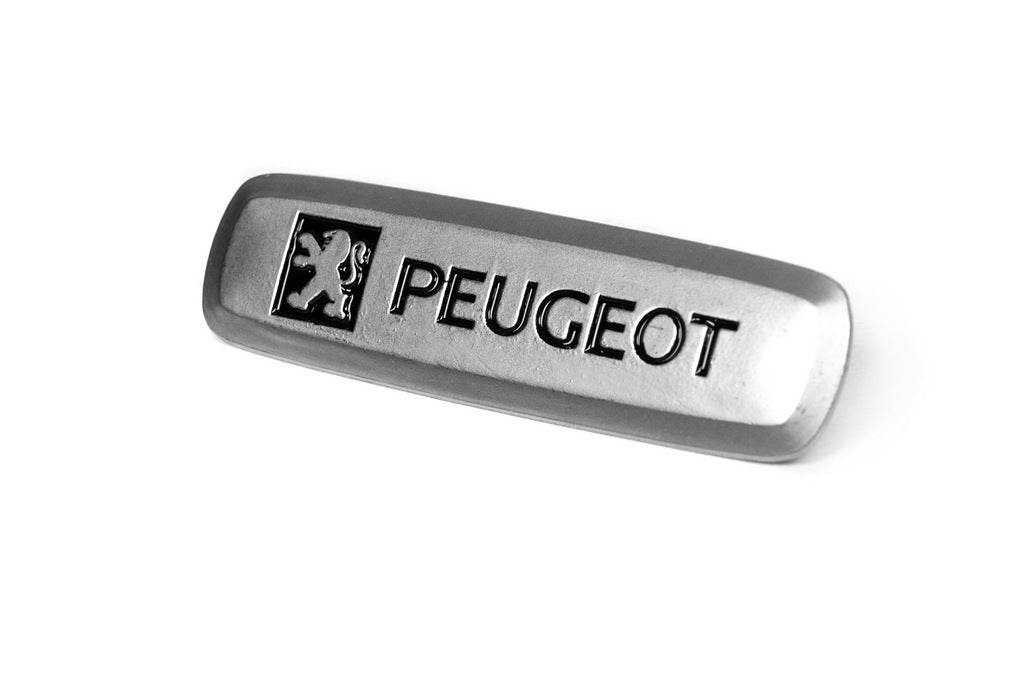 Aluminum nameplate for mats (1pc) for Peugeot - Reelken Auto