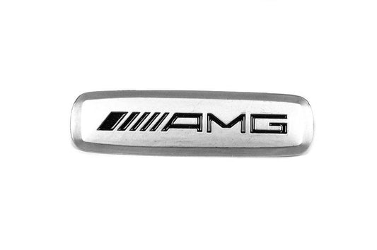 AMG Aluminum nameplate for mats (1pc) for Mercedes - Reelken Auto