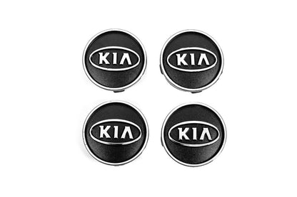 Black Wheel Center Caps kia60tur-bl (59mm to 55mm, 4 pcs) for KIA - image 2