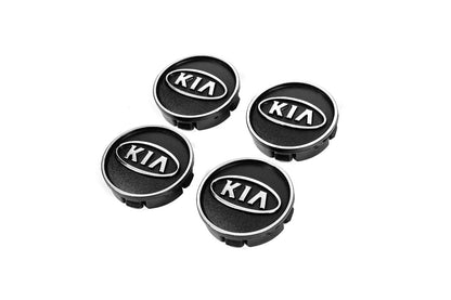 Black Wheel Center Caps kia60tur-bl (59mm to 55mm, 4 pcs) for KIA - image 1