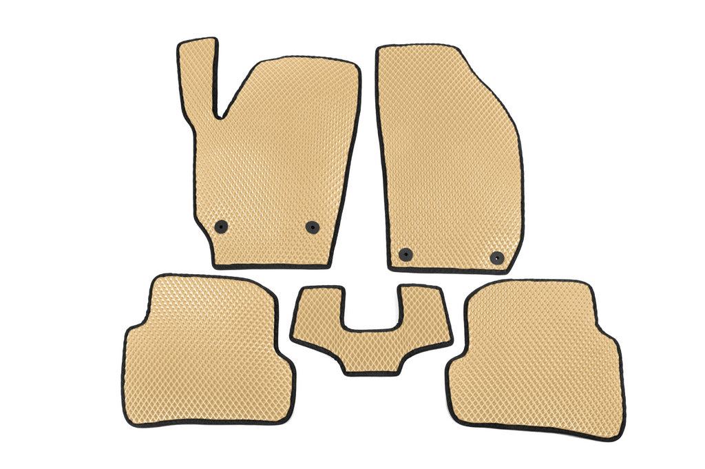 EVA Floor Mats (Beige) for Skoda Fabia 2007-2014 - image 1