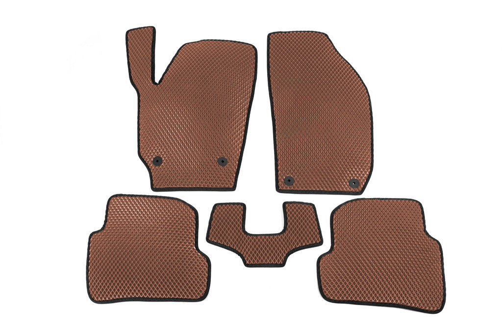 EVA Floor Mats (Brown) for Skoda Fabia 2007-2014 - image 1