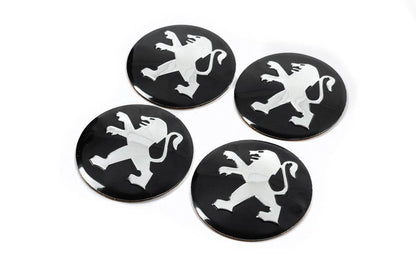 Stickers for caps 56 mm J1011 (4 pcs.) for Peugeot - Reelken Auto