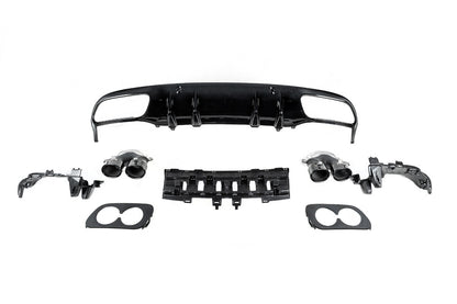 Rear diffuser with exhaust tips (for Coupe Design AMG43) for Mercedes C-сlass W205 2014-2021 - image 3