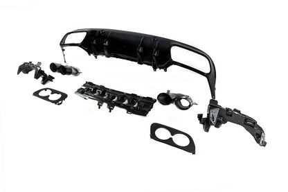 Rear diffuser with exhaust tips (for Coupe Design AMG43) for Mercedes C-сlass W205 2014-2021 - image 4