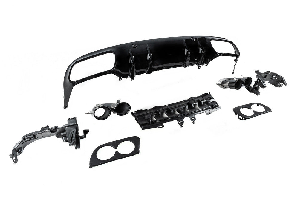 Rear diffuser with exhaust tips (for Coupe Design AMG43) for Mercedes C-сlass W205 2014-2021 - image 5