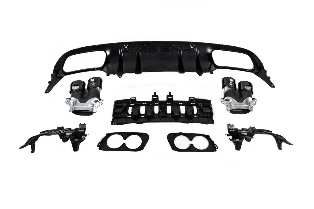 Rear diffuser with exhaust tips (for Coupe Design AMG43) for Mercedes C-сlass W205 2014-2021 - image 6