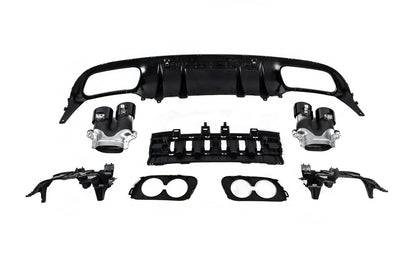 Rear diffuser with exhaust tips (for Coupe Design AMG43) for Mercedes C-сlass W205 2014-2021 - image 6