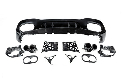 Rear diffuser with exhaust tips (Design A45 SD) for Mercedes A-сlass W177 2018- - image 2