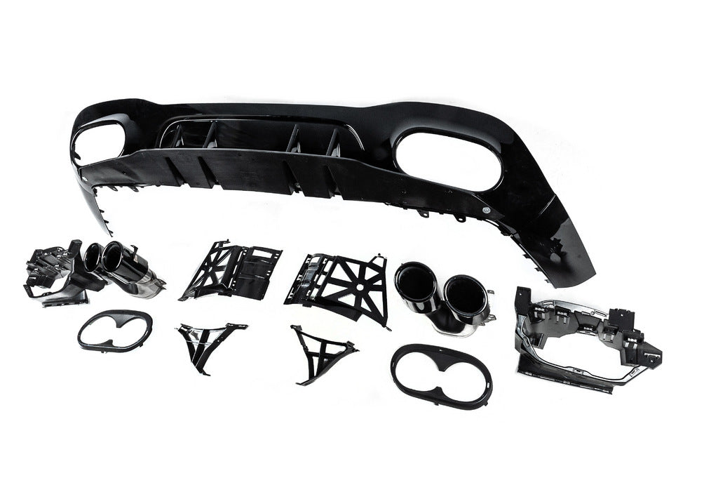Rear diffuser with exhaust tips (Design A45 SD) for Mercedes A-сlass W177 2018- - image 4