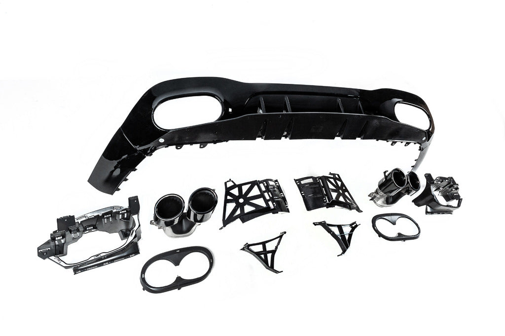 Rear diffuser with exhaust tips (Design A45 SD) for Mercedes A-сlass W177 2018- - image 4