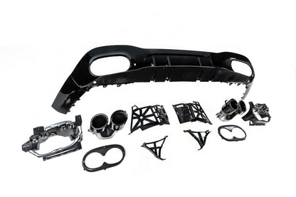 Rear diffuser with exhaust tips (Design A45 SD) for Mercedes A-сlass W177 2018- - image 4