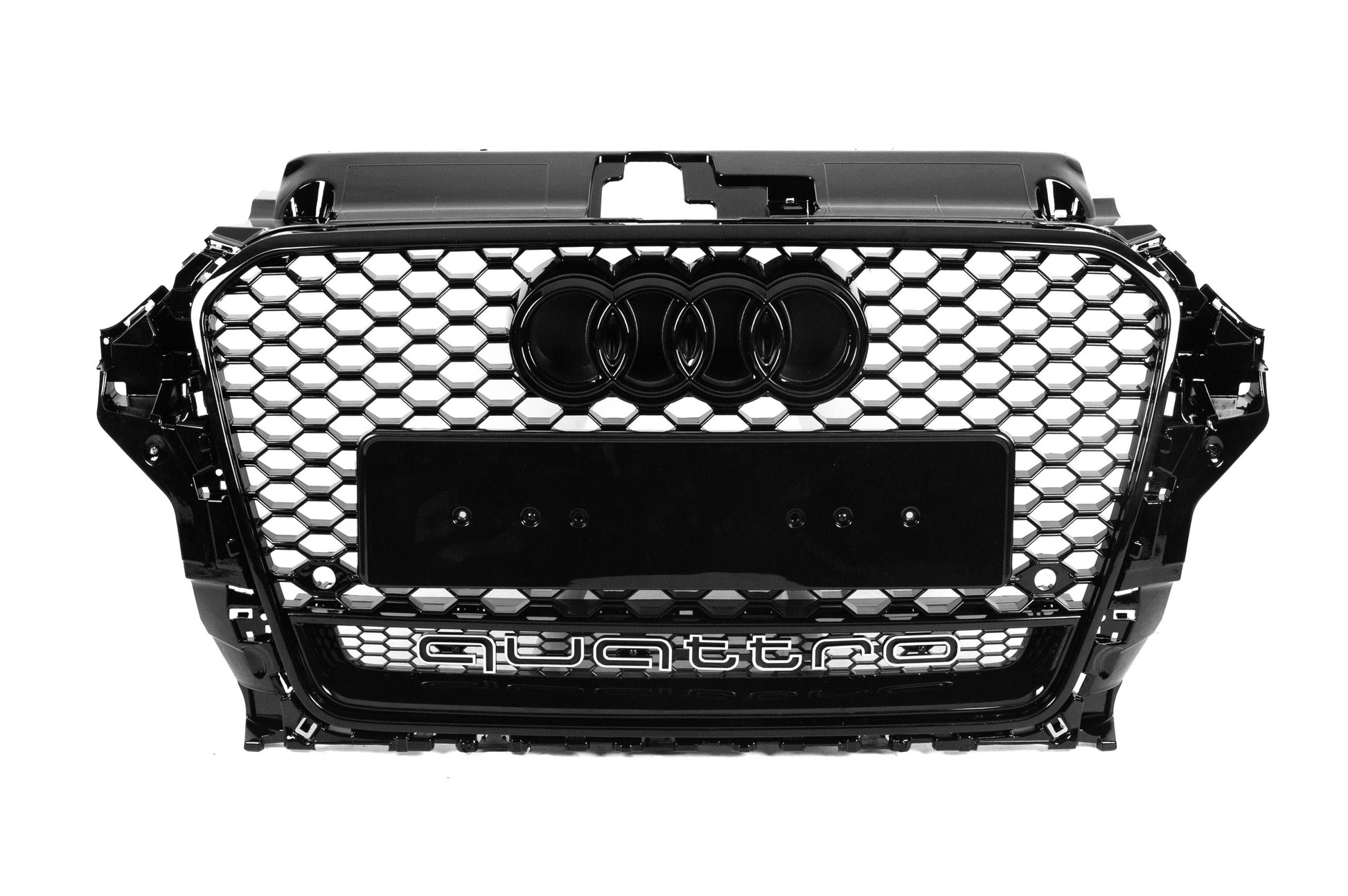 Front Grille RS-Style with Quattro Emblem (2012-2016, black) for Audi A3 2012-2020 - image 1