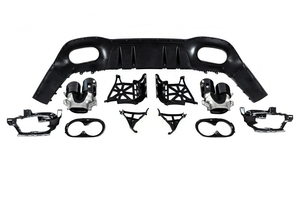 Rear diffuser with exhaust tips (Design A45 SD) for Mercedes A-сlass W177 2018- - image 5