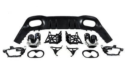 Rear diffuser with exhaust tips (Design A45 SD) for Mercedes A-сlass W177 2018- - image 5