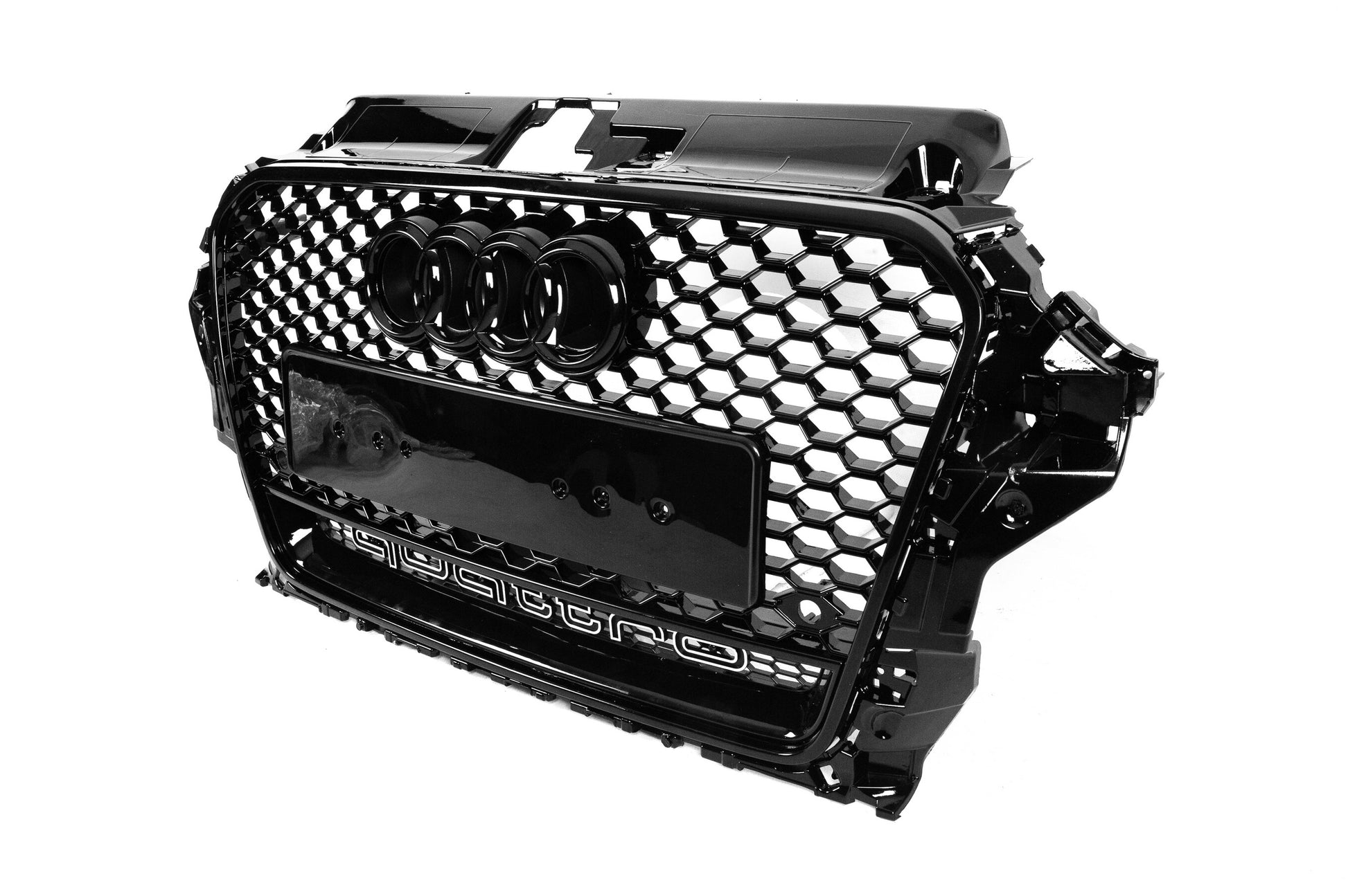 Front Grille RS-Style with Quattro Emblem (2012-2016, black) for Audi A3 2012-2020 - image 2
