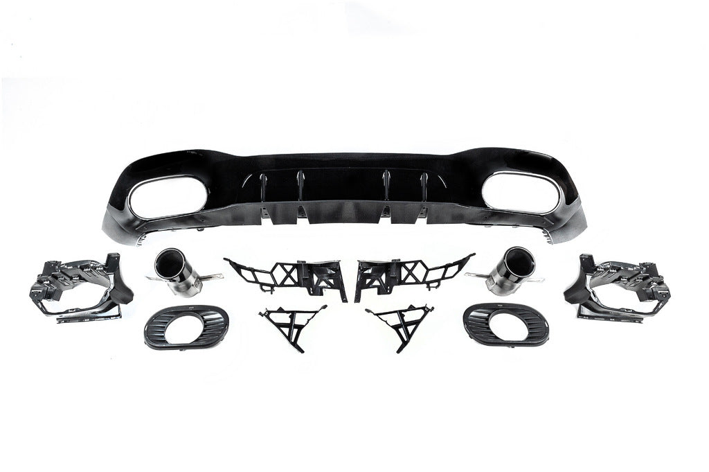 Rear diffuser with exhaust tips (Design A35 HB) for Mercedes A-сlass W177 2018- - image 2