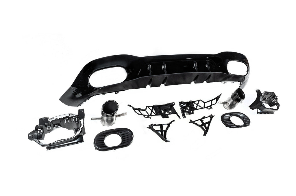 Rear diffuser with exhaust tips (Design A35 HB) for Mercedes A-сlass W177 2018- - image 6