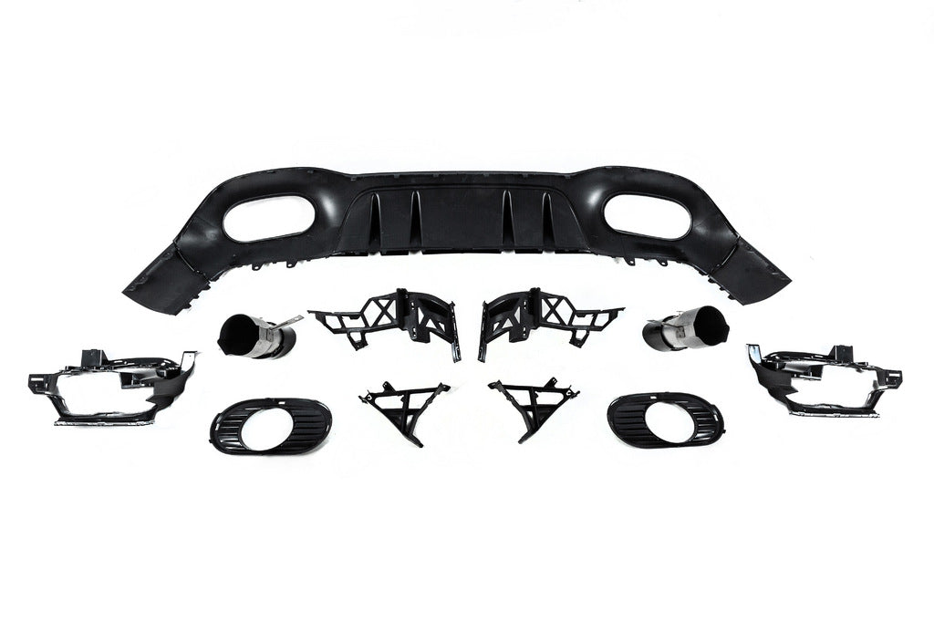 Rear diffuser with exhaust tips (Design A35 HB) for Mercedes A-сlass W177 2018- - image 4