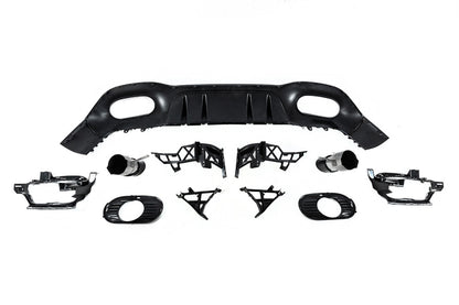 Rear diffuser with exhaust tips (Design A35 HB) for Mercedes A-сlass W177 2018- - image 4