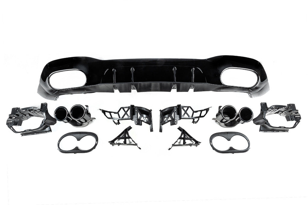 Rear diffuser with exhaust tips (Design A45 HB) for Mercedes A-сlass W177 2018- - image 5