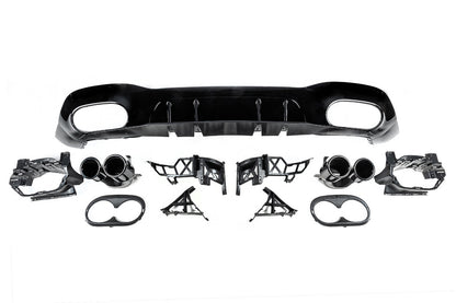 Rear diffuser with exhaust tips (Design A45 HB) for Mercedes A-сlass W177 2018- - image 5