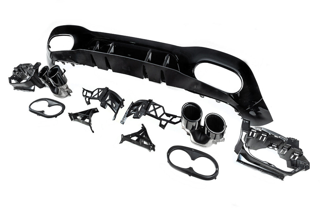 Rear diffuser with exhaust tips (Design A45 HB) for Mercedes A-сlass W177 2018- - image 6