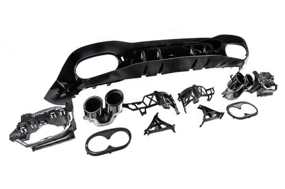 Rear diffuser with exhaust tips (Design A45 HB) for Mercedes A-сlass W177 2018- - image 2