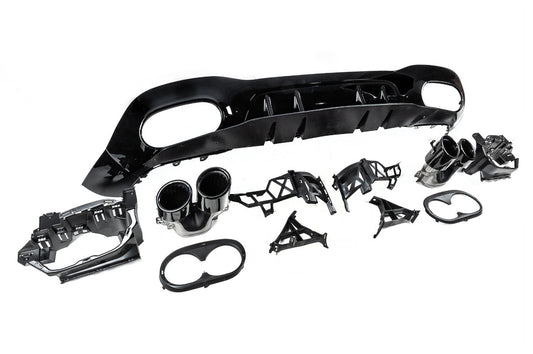 Rear diffuser with exhaust tips (Design A45 HB) for Mercedes A-сlass W177 2018- - image 2