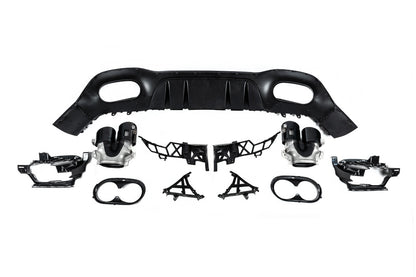 Rear diffuser with exhaust tips (Design A45 HB) for Mercedes A-сlass W177 2018- - image 4