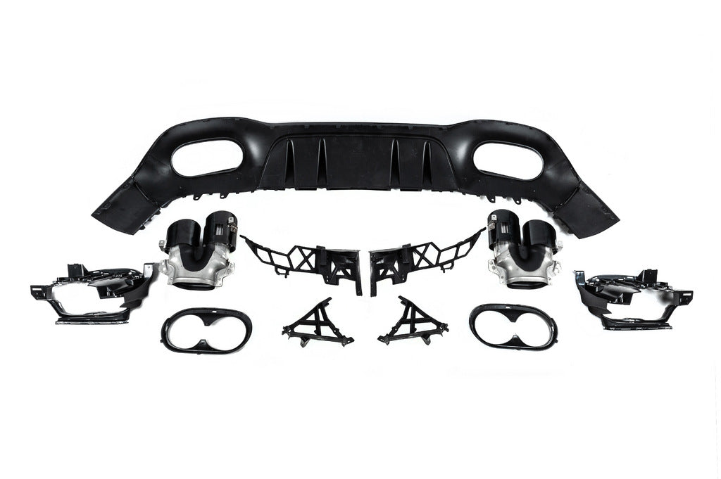 Rear diffuser with exhaust tips (Design A45 HB) for Mercedes A-сlass W177 2018- - image 4