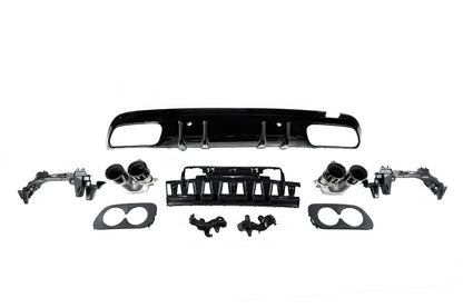 Rear diffuser with nozzles (C43 design) for Mercedes C-class W205 2014-2021 - image 2