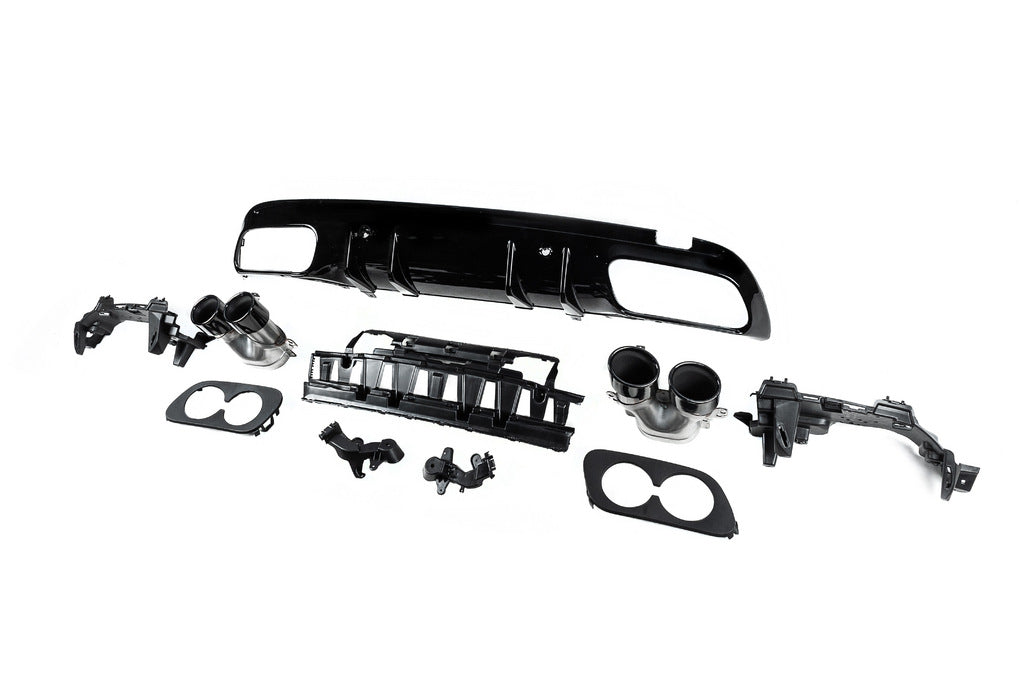 Rear diffuser with exhaust tips (Design C43) for Mercedes C-сlass W205 2014-2021 - image 4