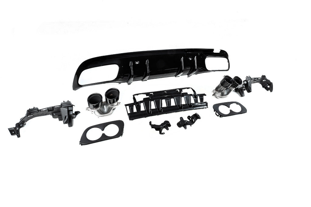 Rear diffuser with exhaust tips (Design C43) for Mercedes C-сlass W205 2014-2021 - image 5