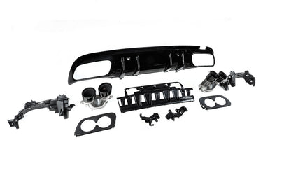 Rear diffuser with exhaust tips (Design C43) for Mercedes C-сlass W205 2014-2021 - image 5