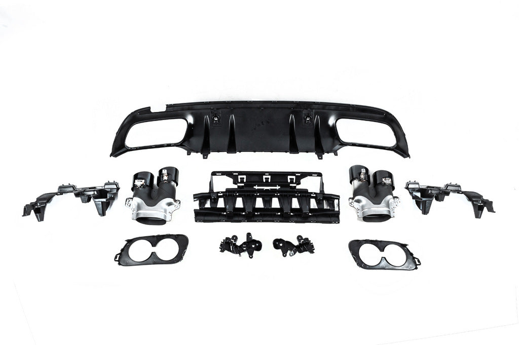 Rear diffuser with exhaust tips (Design C43) for Mercedes C-сlass W205 2014-2021 - image 6
