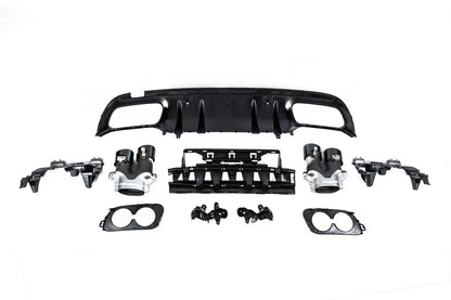 Rear diffuser with exhaust tips (Design C43) for Mercedes C-сlass W205 2014-2021 - image 6