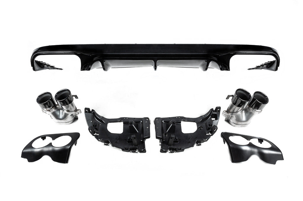 Rear Diffuser Black with Black Tips (AMG53 Design) for Mercedes E-class coupe C238 2016-2024 - image 3
